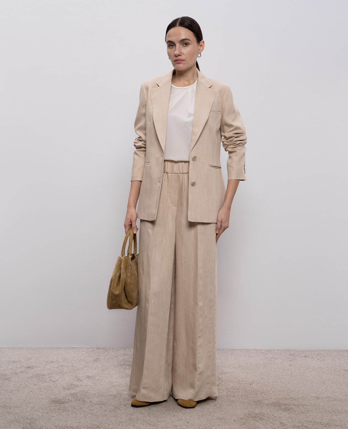 

Beige jacket with linen Peserico
