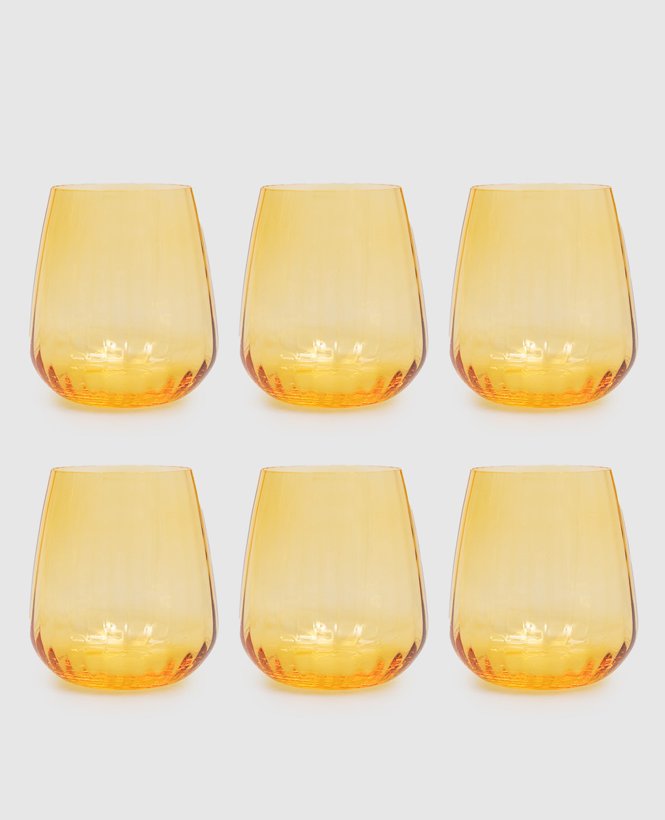 

Set of yellow glasses JOY 6 pcs La Reine