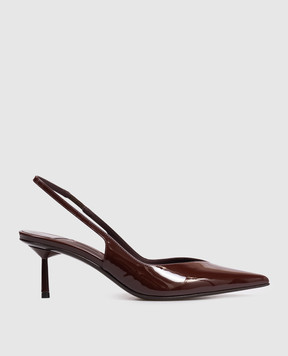 Le Silla Vivienne burgundy patent leather slingbacks 4206D060BXPPGSM