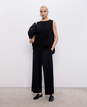 Intoca Black top with drape 261DIOSSL0801