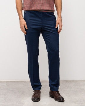 Stefano Ricci Blue wool pants M1T6100040W0005U