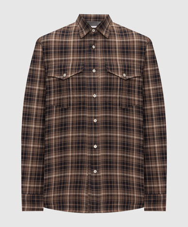Brown checkered shirt