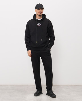 Iceberg Black hoodie with logo embroidery E062630A