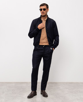 Cashmere&Whiskey Brown cotton polo shirt M54268052