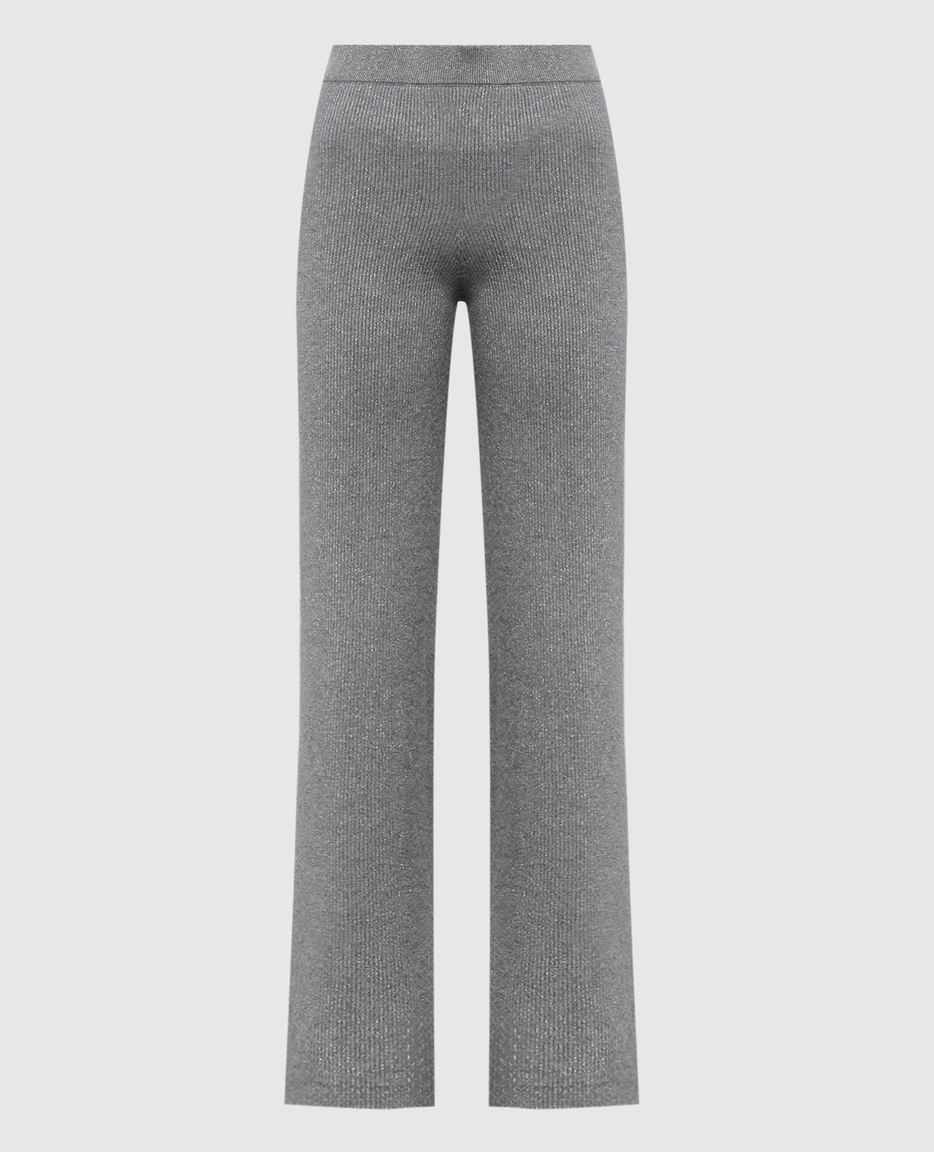 Gray wool pants with lurex