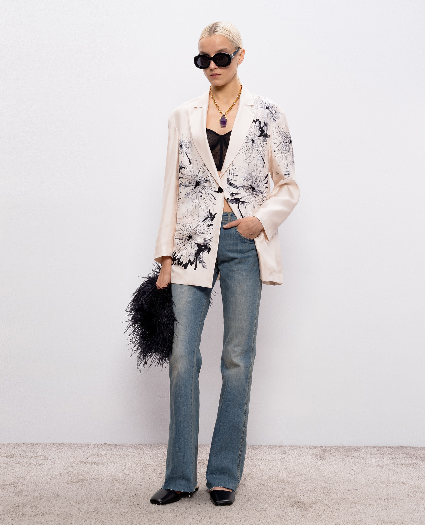 

Blue flared jeans FUEGO Momoni