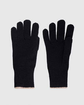 Brunello Cucinelli Black cashmere gloves M2293118