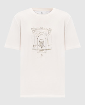 Brunello Cucinelli Ivory printed T-shirt M0B138521P