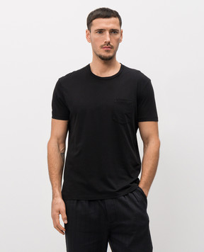Tom Ford Black T-shirt with silk JCS022JMC084