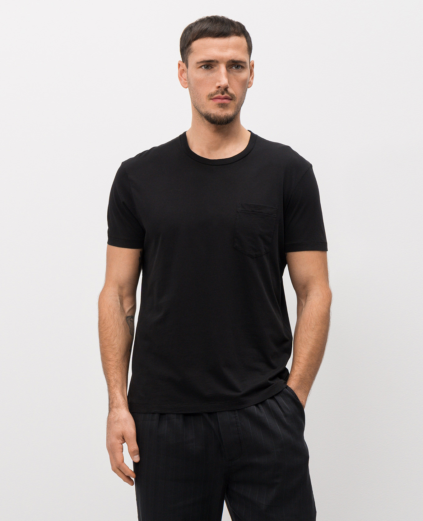 

Black T-shirt with silk Tom Ford