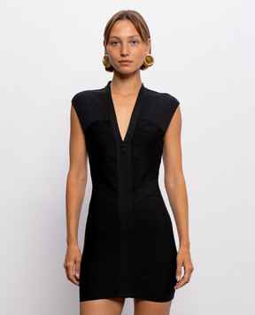 Herve Leger Black Champagne mini dress 46HLFT8571183