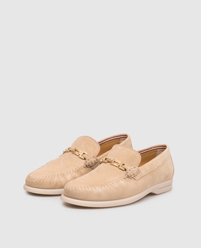 Bally Switz Moc Beige Suede Loafers WF200PSU044
