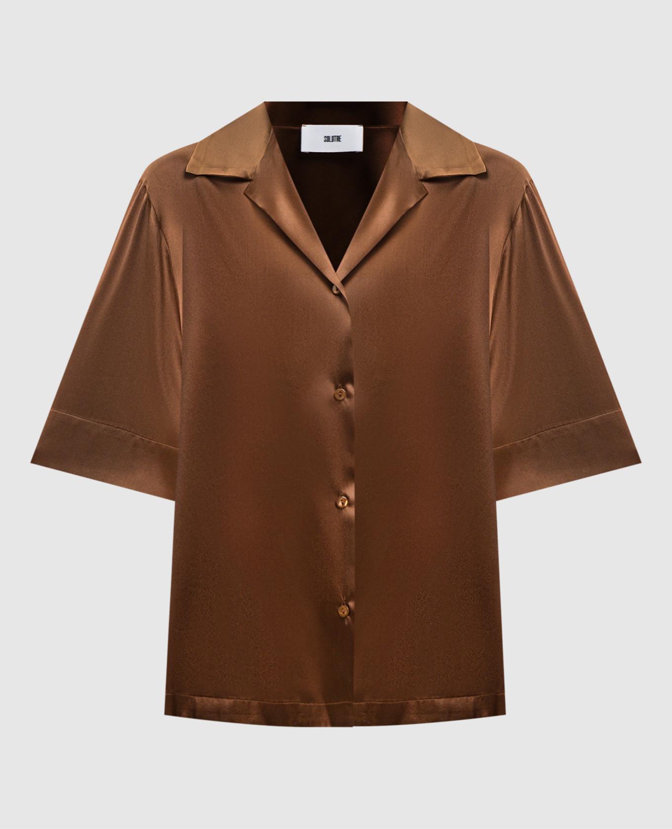 

Brown silk blouse Solotre