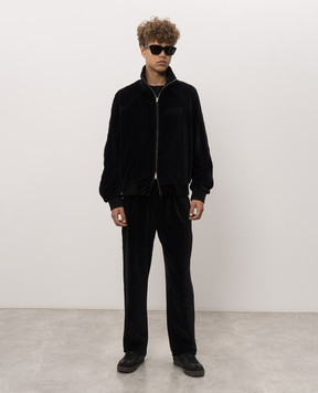 Rhude Black velvet sweatpants RHFW26TP01355