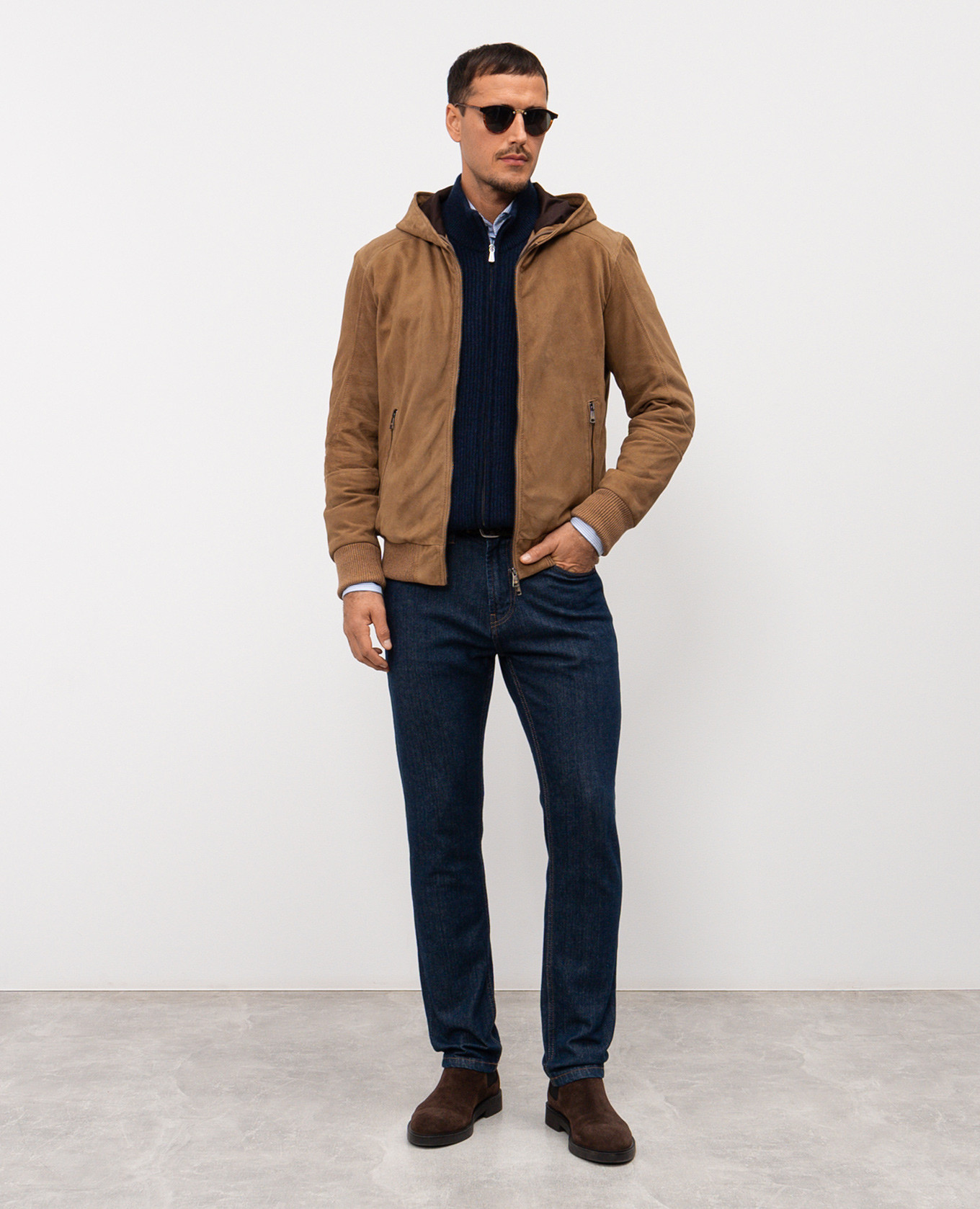 

Blue cashmere cardigan Enrico Mandelli