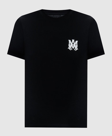 Black t-shirt with logo print