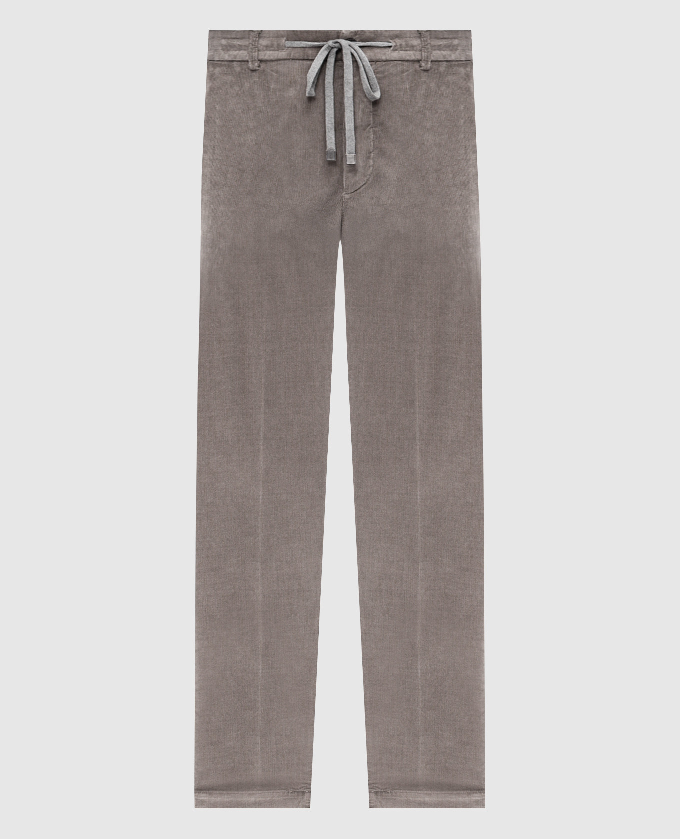 

Grey corduroy pants with logo Peserico