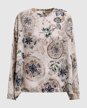 Momoni Beige Stilla printed blouse MOBL00906MO