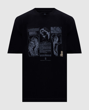 Brunello Cucinelli Black T-shirt with print M0B138517