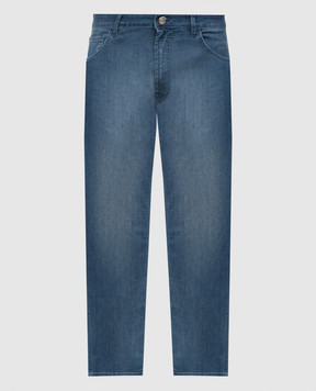 Stefano Ricci Blue jeans with a worn effect MST61B3130T0082