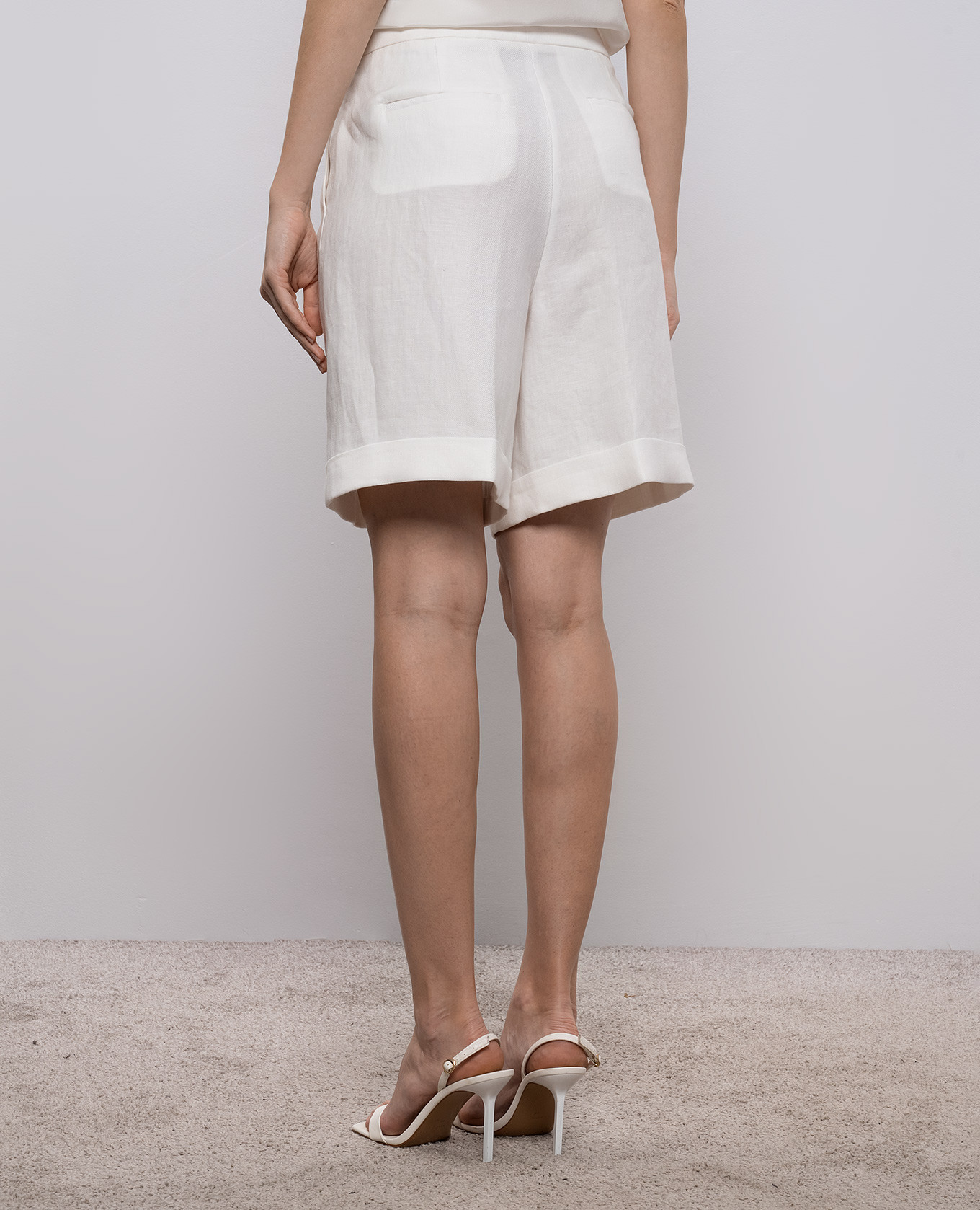 

White linen shorts Peserico