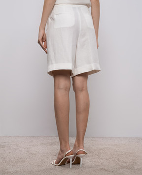 Peserico White linen shorts A04083Z02606