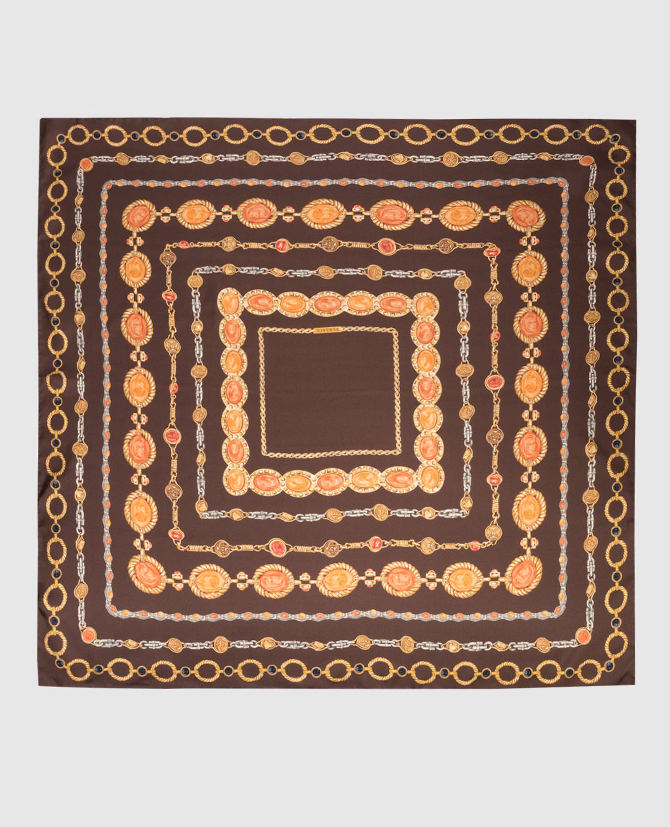 

The Lover brown silk scarf Versace
