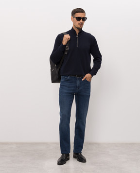Stefano Ricci Blue cashmere sweater W505003L24W26303