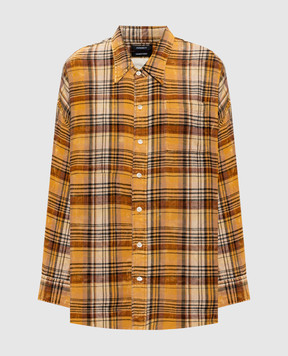 R13 Brown checkered shirt R13WR004R938B