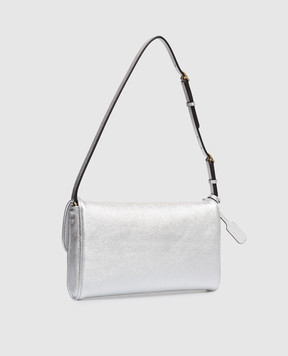 Valentino DeVain silver leather clutch 8W0B0T31NVB