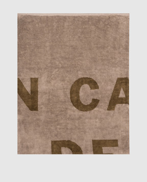 CDLP Khaki terry towel with logo pattern UAC039032401