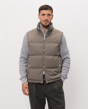 Brunello Cucinelli Gray down vest MV4081611