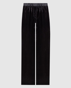 Peserico Gray velour pants A04275A3951