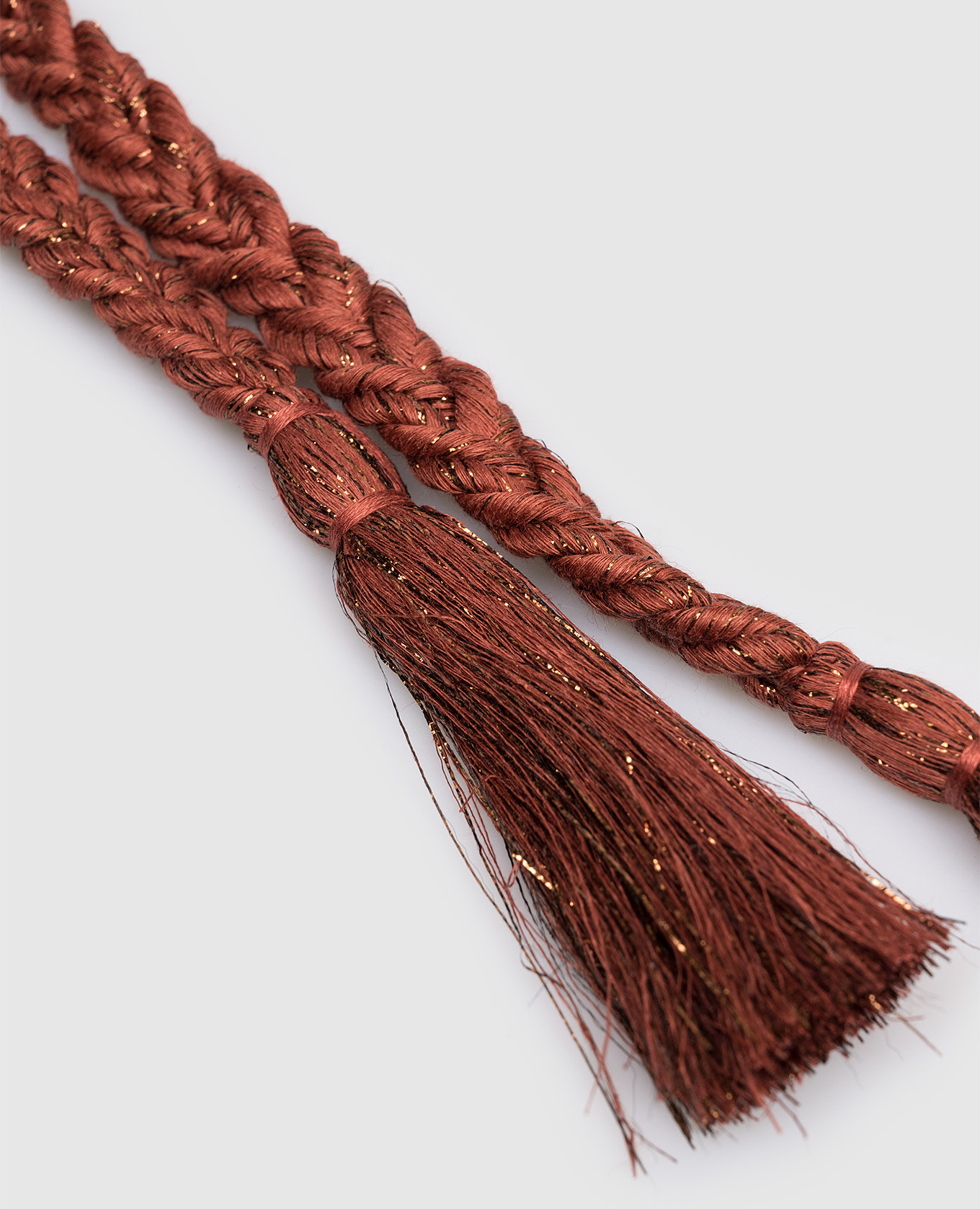 Terracotta woven linen belt CHIUHA Momoni 3