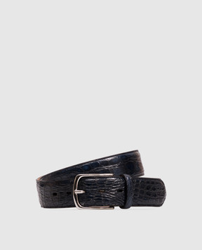Enrico Mandelli Blue crocodile leather belt MDL0207610