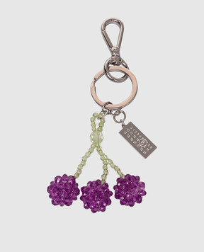 Maison Margiela MM6 Bag charm with beaded applique SA6UA0013P9064