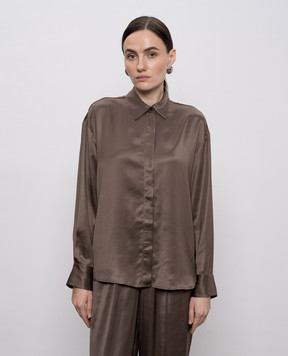 Peserico Brown blouse A06189H06638