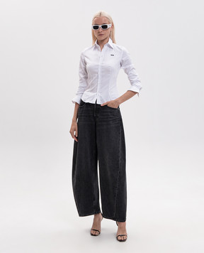 Vetements White shirt with logo patch WH27SH039W