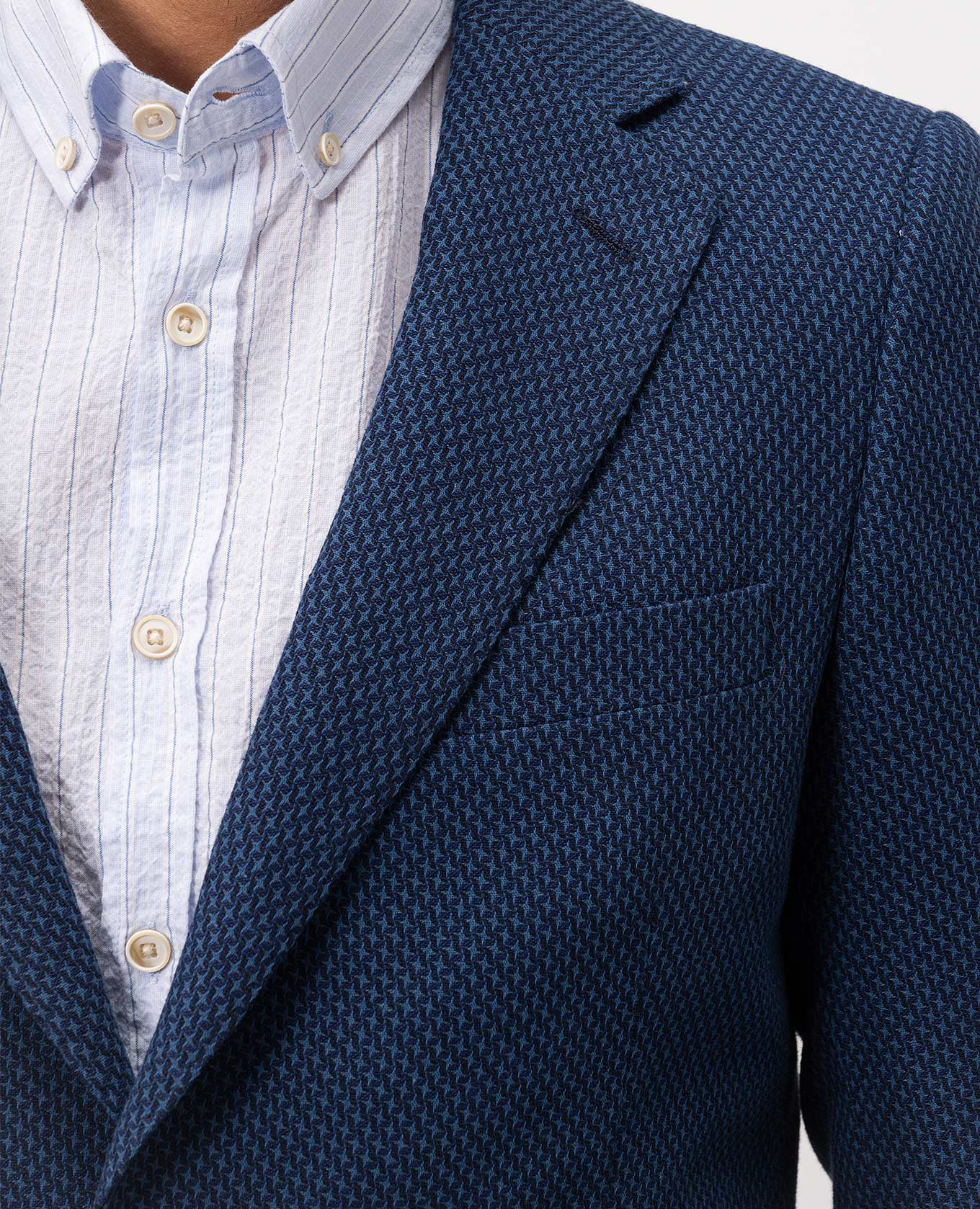 Blue jacket with linen Florentino 5