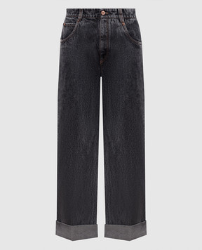 Brunello Cucinelli Gray jeans with a worn effect MA095P4005