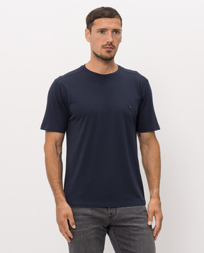 Stefano Ricci Blue T-shirt with emblem SFRMNH6104920803