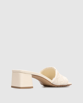 Bottega Veneta Parco beige leather mules 838098V2ED0