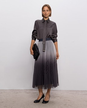 Peserico Gray pleated skirt A0524600P3PL007