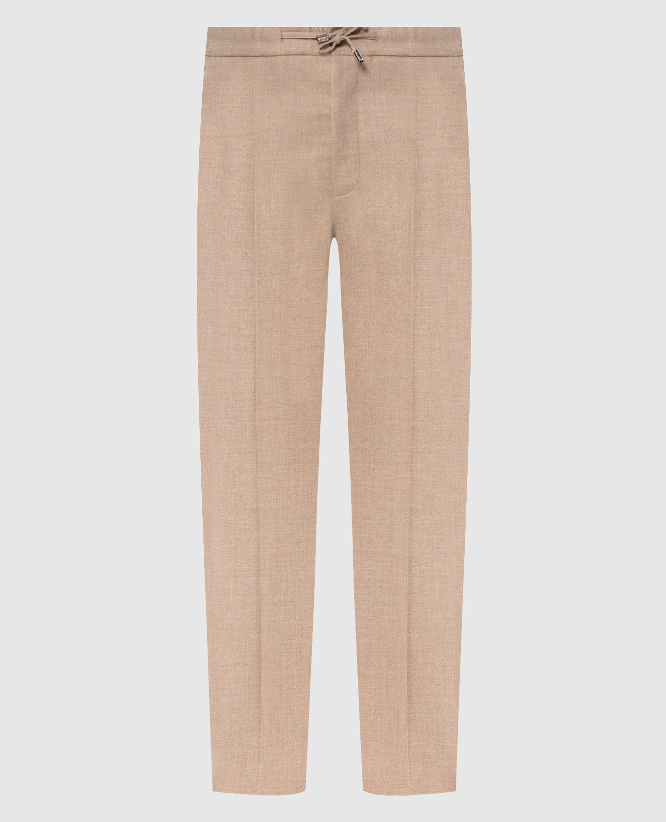 Beige wool and cashmere pants