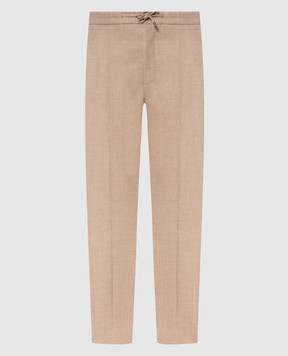 Enrico Mandelli Beige wool and cashmere pants GYMP015804