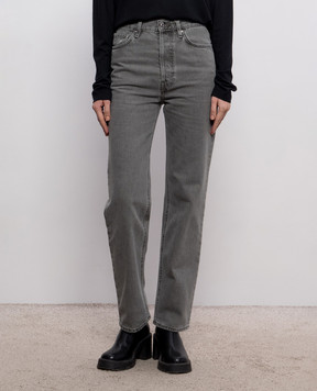 Toteme Grey jeans with logo patch 241WRB1211FB008330
