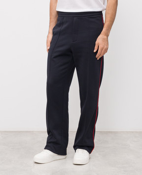 Alexander McQueen Blue insulated sweatpants with logo 852206QXACH