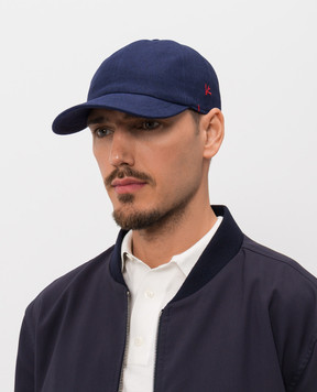 ISAIA Blue linen cap BRT01421030