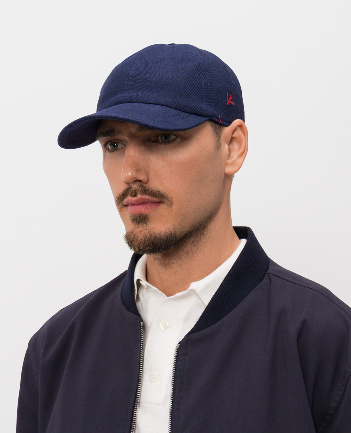 

Blue linen cap ISAIA