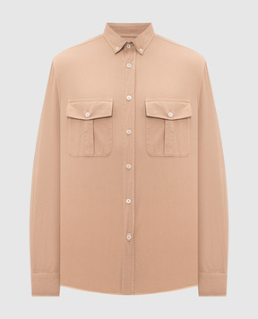 Brunello Cucinelli Beige cotton shirt MA6710628P